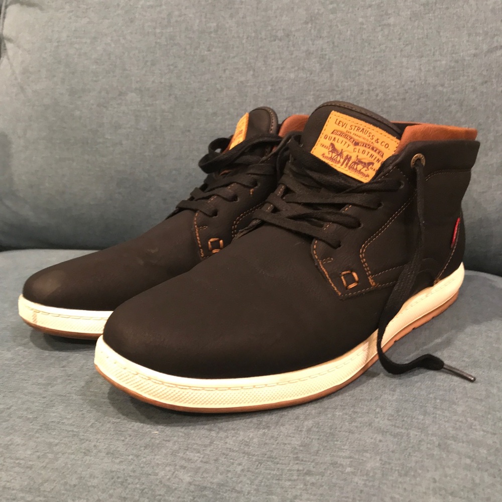 Levi's Mens Casual Comfort Shoes Lace Up High Top Sneakers